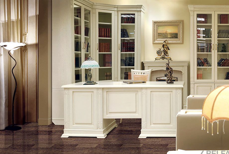 Набор мебели для библиотеки "Верди Люкс 3" массив и шпон дуба 3