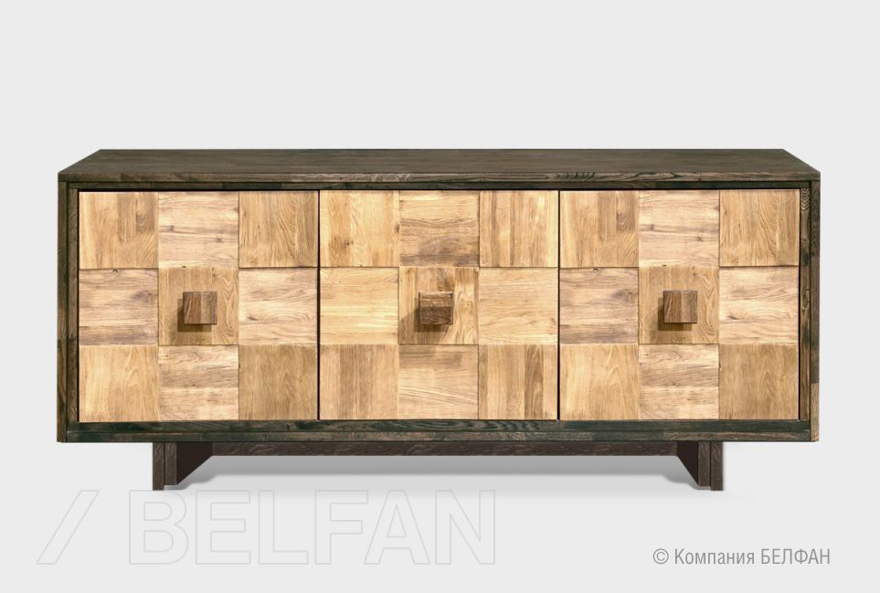 Тумба "Cube Design" 3 массив и шпон дуба 1