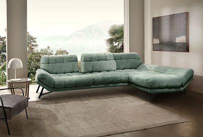 "Space" диван с оттоманкой; нераскл.; 2L+8R; Pushe 04 (гр. 1/МТХ)