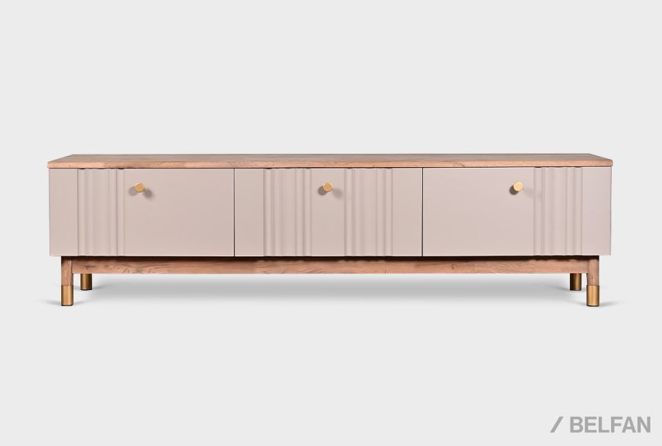 Тумба под ТВ "Меридиан" 180 массив дуба, МДФ 6