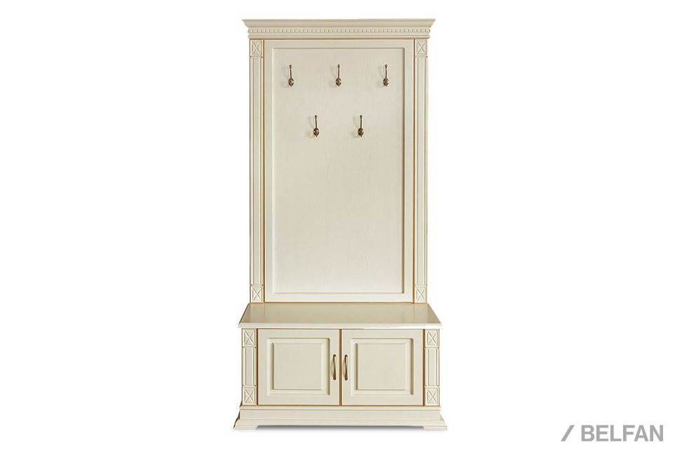 Тумба с вешалкой "Верди Люкс" 05 массив и шпон дуба 1