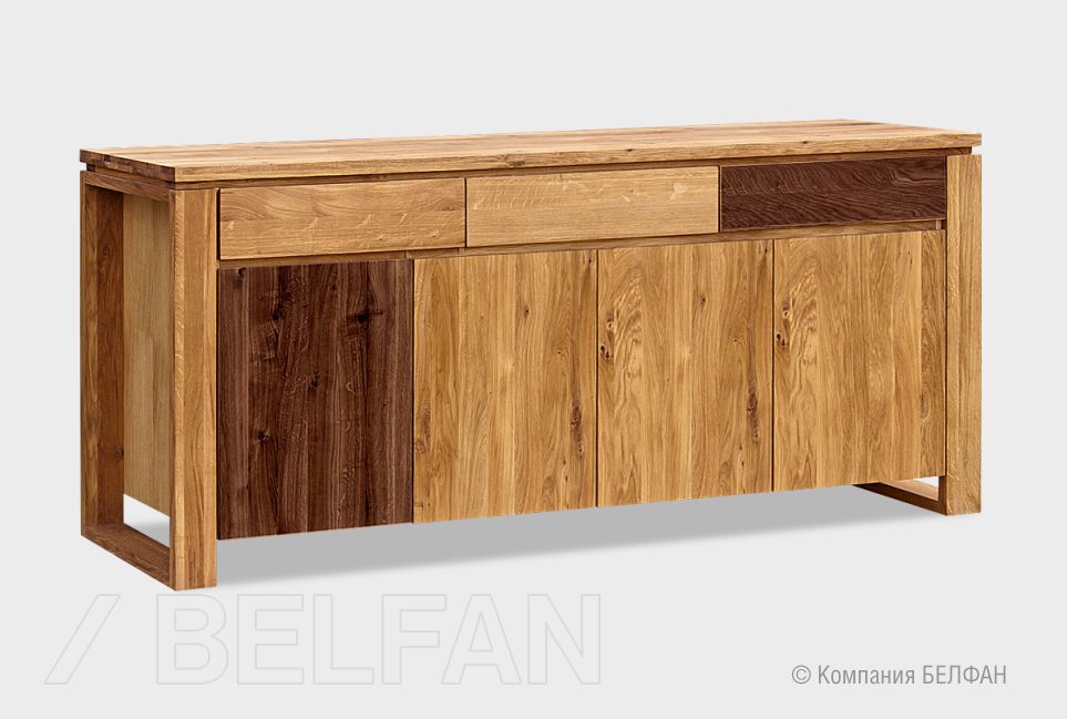 Тумба "Берген" В-43 массив и шпон дуба 1