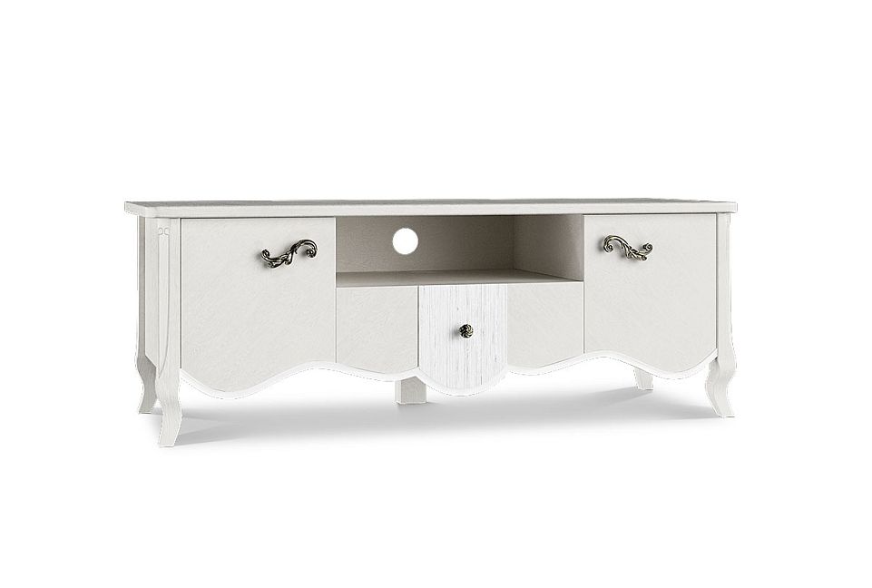 Тумба под ТВ "Katrin" (узкая); альба с серебряной патиной