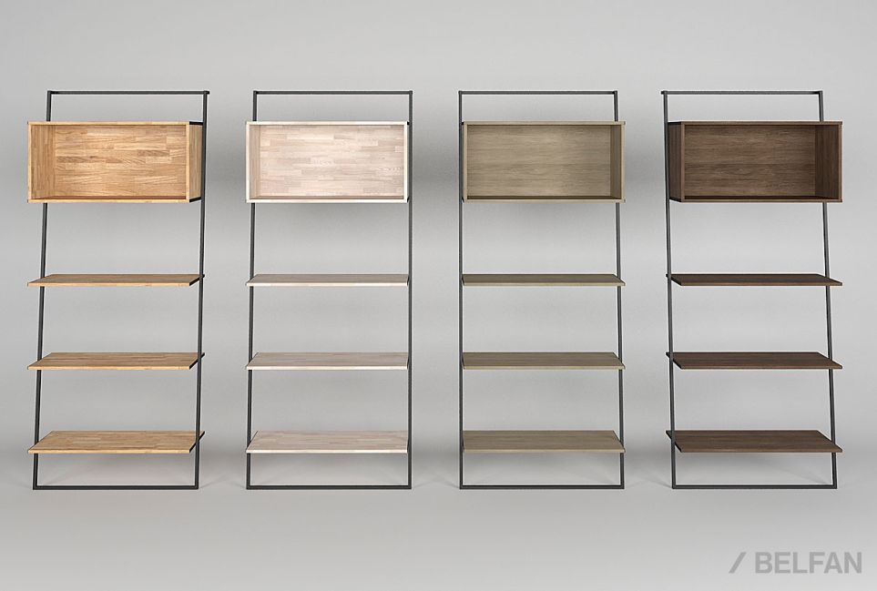 Стеллаж "Art Collection" 445 массив дуба, металл 3