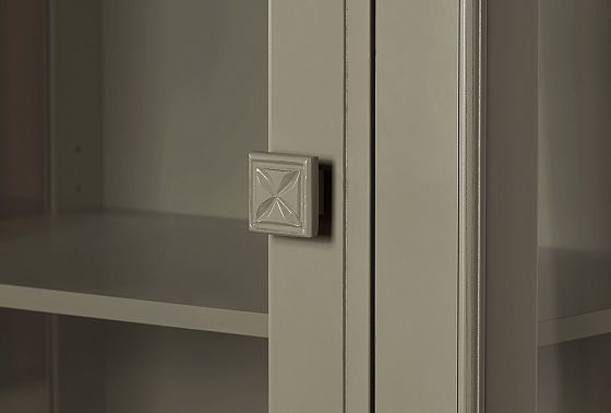 Шкаф с витриной 1-но дв. "Brianson" (левый) массив и шпон дуба, МДФ 5