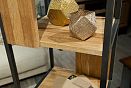 Стеллаж &quot;Art Collection&quot; 430 узкий бейц-масло + черный металл 2