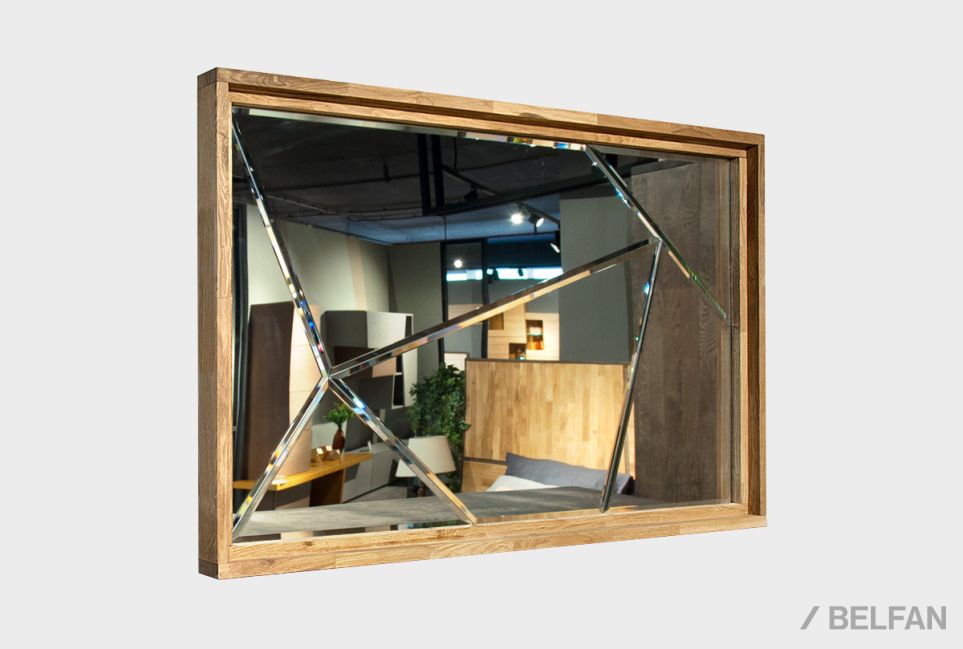 Зеркало "Куб Дизайн" массив дуба 1