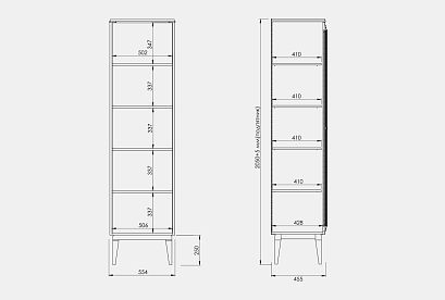 Витрина 1-но дв. "Сакраменто" (левая); *А-016.61; кашемир, орех