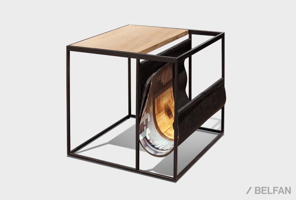 Стол журнальный "Art Collection" c газетницей массив дуба 1