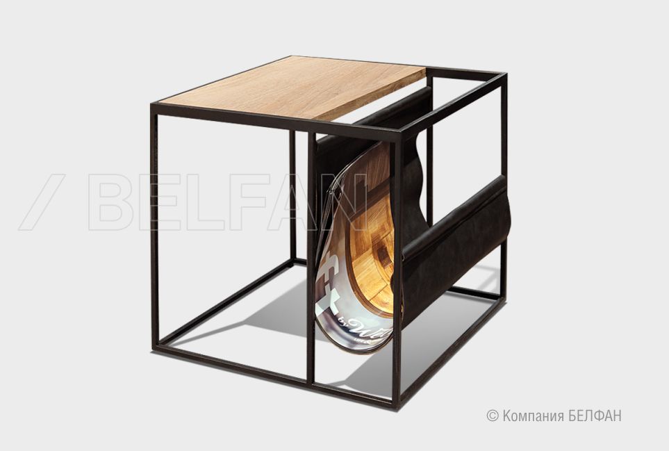 Стол журнальный "Art Collection" c газетницей массив дуба 1