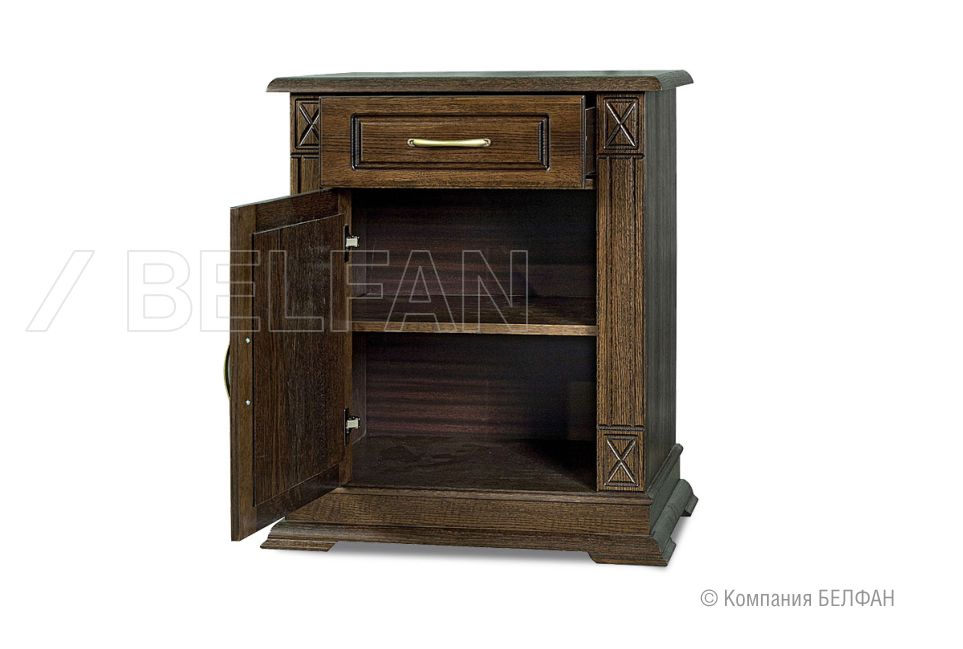 Тумба 1-но дв. "Верди Люкс 1" массив и шпон дуба 2