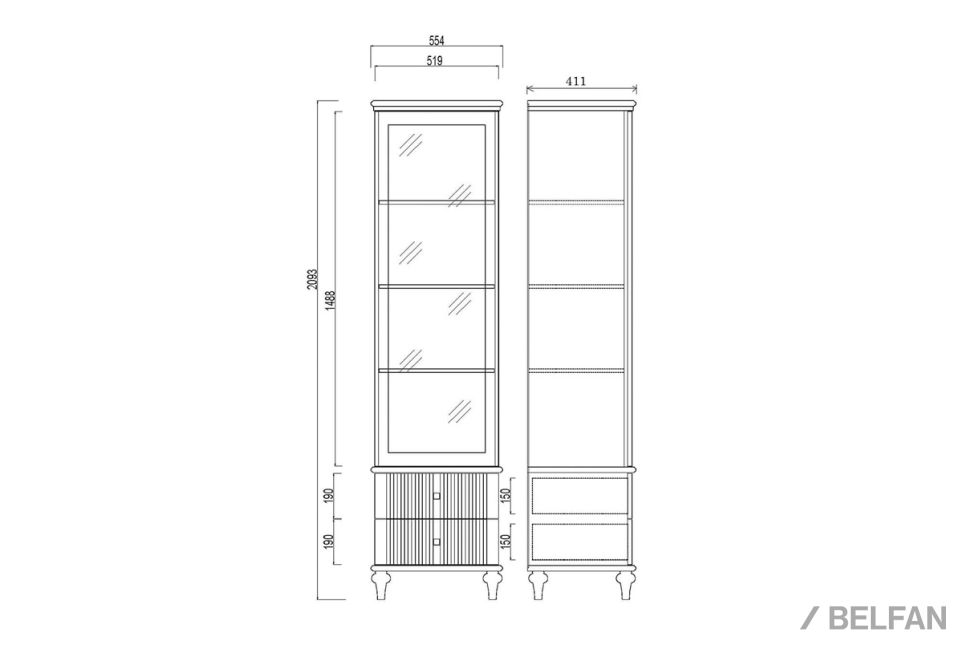 Шкаф для посуды "Рандеву" 12 массив сосны 4