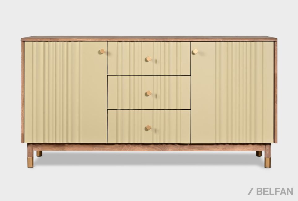 Тумба "Меридиан" 3 (с ящиками) массив дуба, МДФ 5