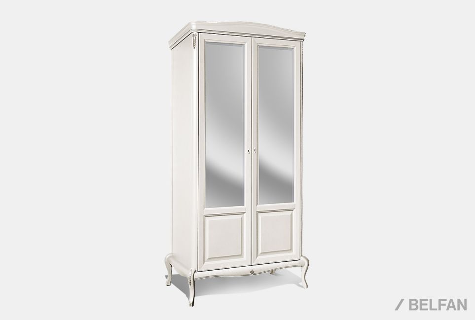 Шкаф для одежды "Fleuron" 2-х дв. (с зеркалом) массив и шпон бука 1