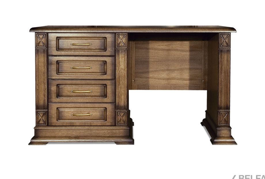 Стол письменный "Верди Люкс 9" массив и шпон дуба 2