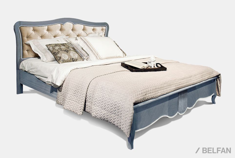 Кровать "Katrin" (мягкое изголовье) массив дуба 1