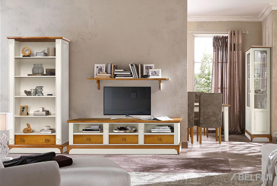 Тумба под ТВ "Brianson" массив и шпон дуба, МДФ 4