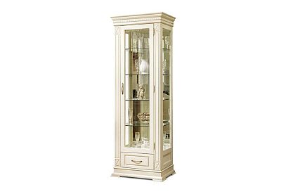 Шкаф с витриной "Верди Люкс 1з"; *П 1.487.0.11; правый; слоновая кость