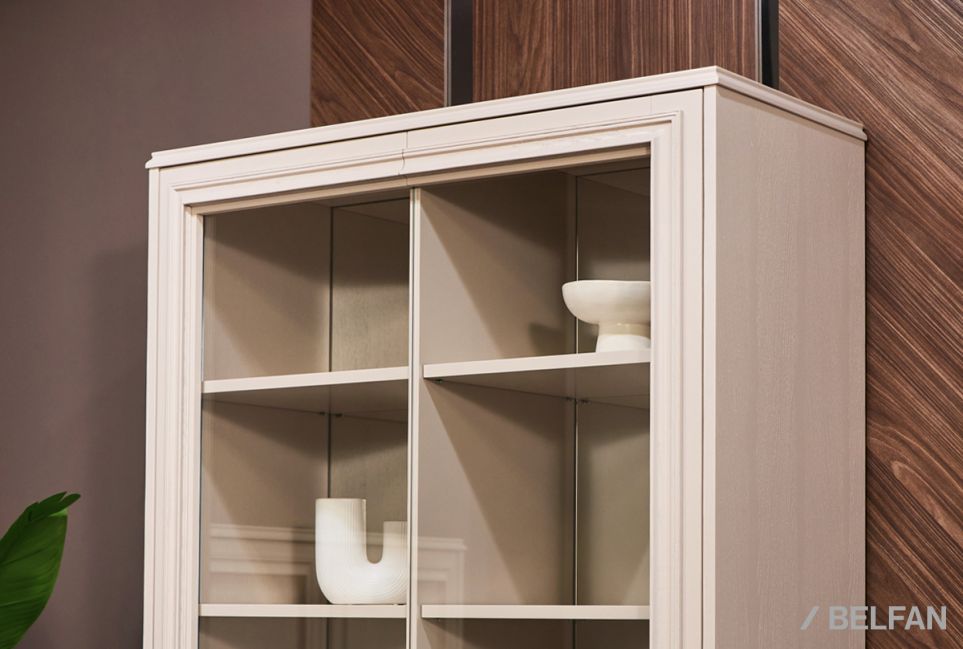 Витрина 2-х дв. "Сакраменто" массив и шпон дуба, МДФ 3