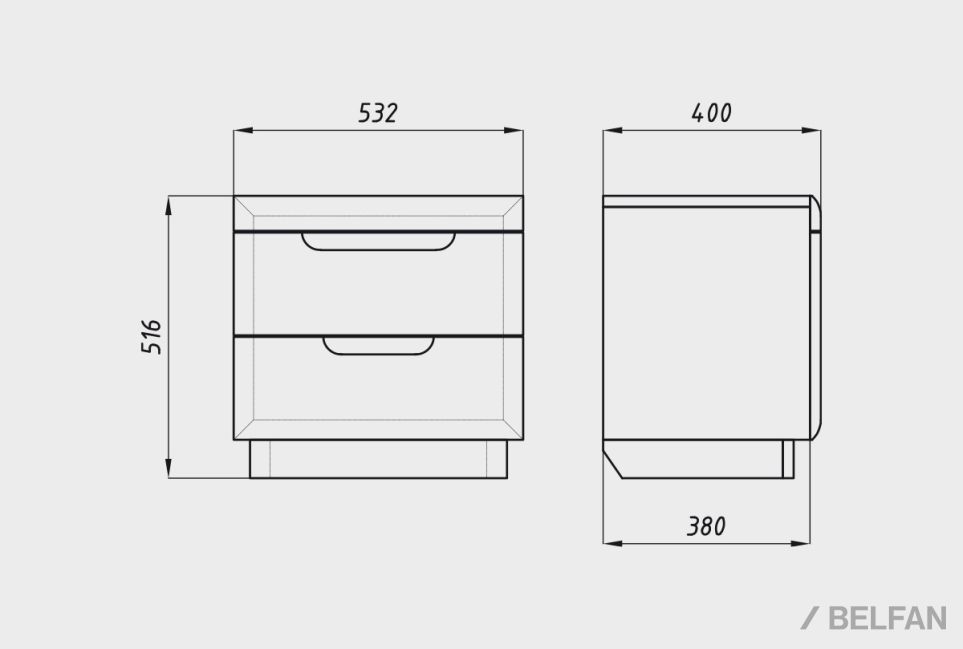 Тумба прикроватная "Bremen" массив дуба 3