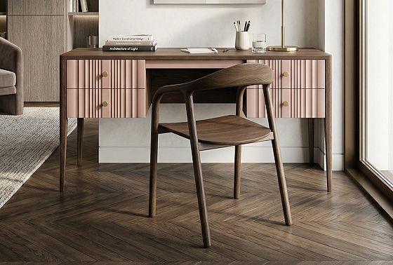 Стол письменный "Меридиан" (2 тумбы) массив дуба, МДФ 2