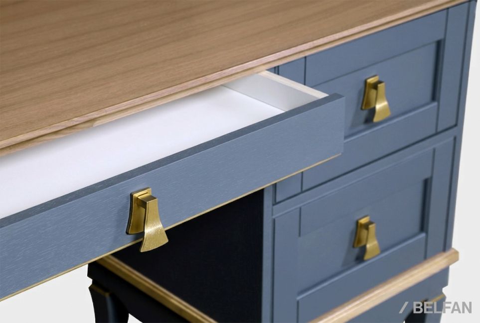 Стол письменный "Стюарт" (тумба слева) массив и шпон дуба 6