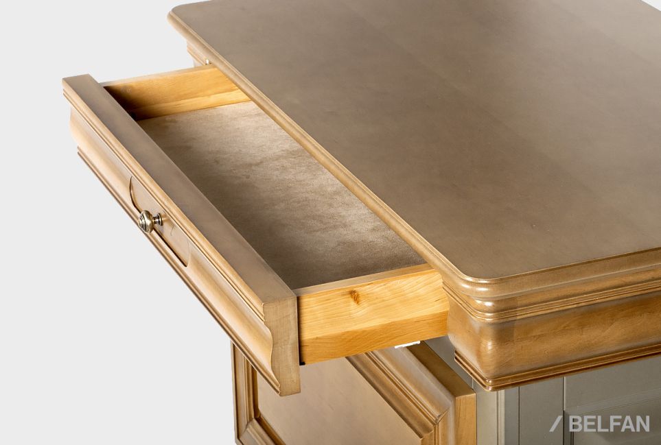 Тумба высокая "Оливия" массив и шпон ольхи 2