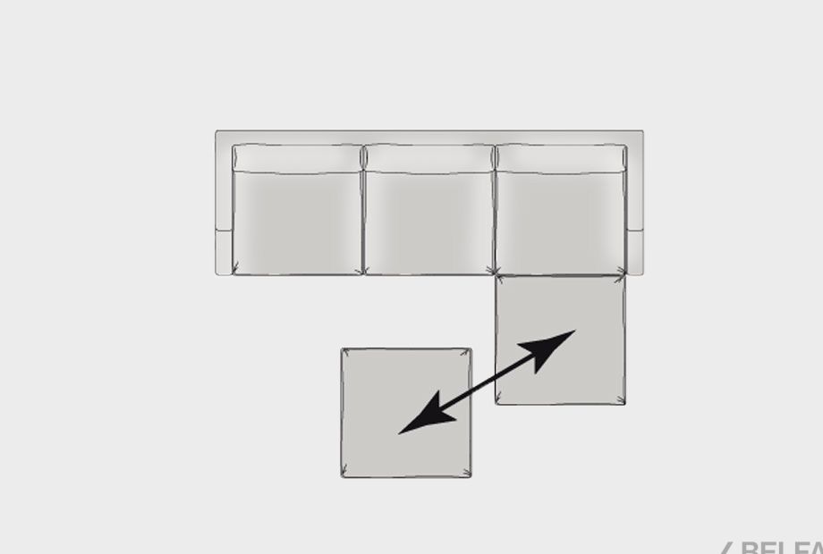 "Леформ" диван 3-х местный с пуфом 8