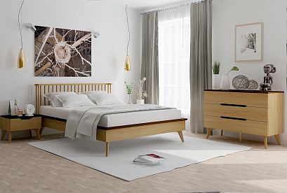 Комод "Elva" B-3; *ВМФ-1571; бейц-масло, графит