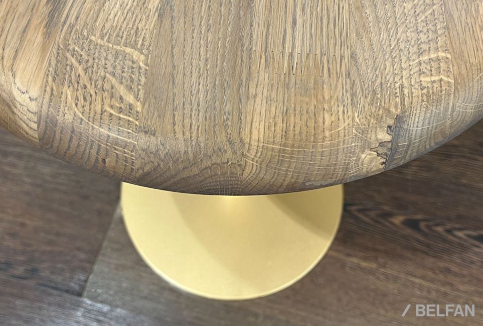 Стол журнальный "Меридиан" массив дуба, металл 3