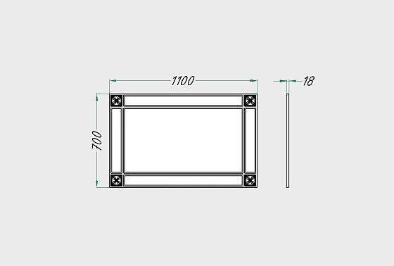 Зеркало навесное "Brianson" МДФ 5