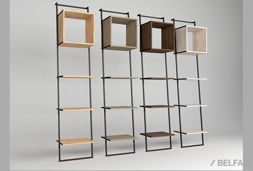 Стеллаж "Art Collection" 440 массив дуба, металл 3