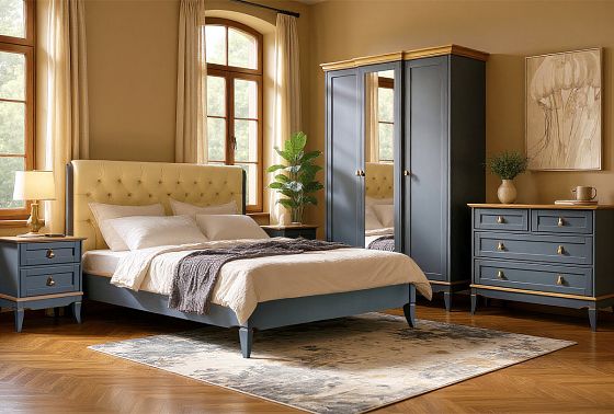 Кровать "Стюарт" (мягкое изголовье) массив и шпон дуба 4