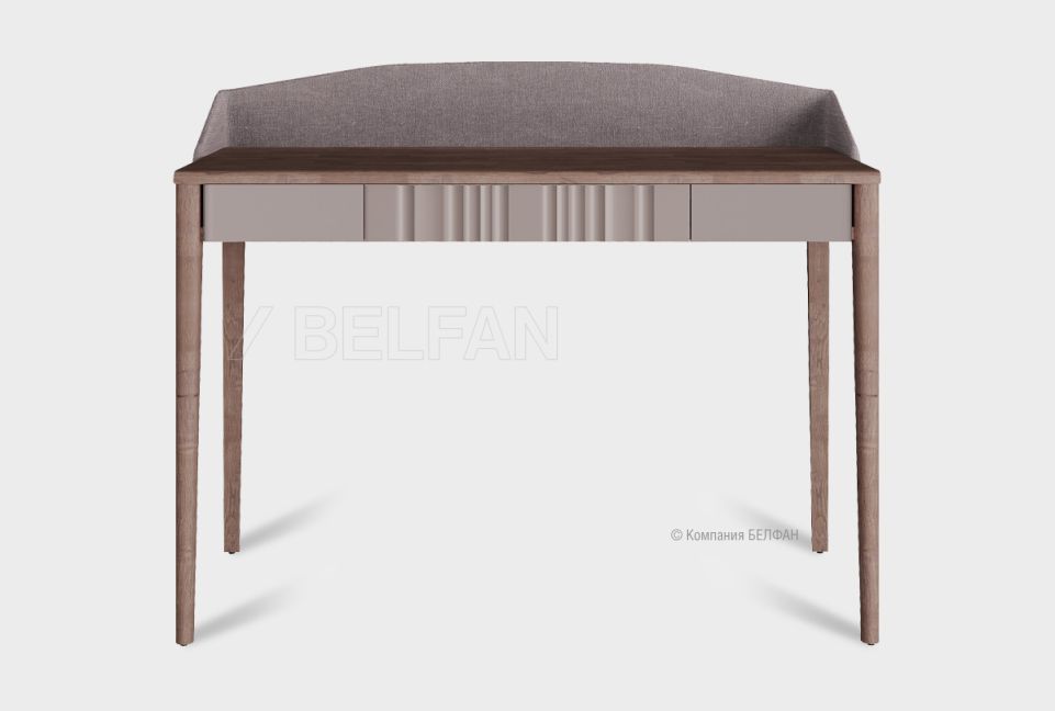 Стол туалетный "Меридиан" с декором (с мягким элементом); к-торфяной дуб, ф-нирвана; Tiffany 29 Taupe