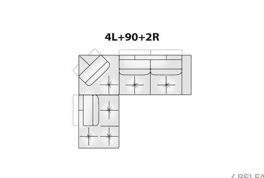 "Бакстер" диван угловой с оттоманкой 5