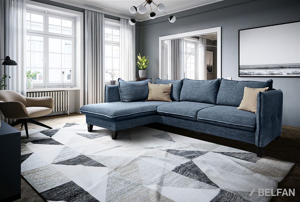 "Морган" диван угловой с оттоманкой 2