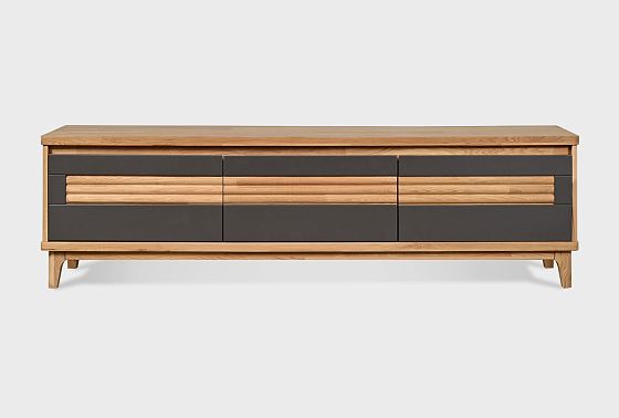 Тумба под ТВ "Wallstreet" 170 массив дуба, МДФ 3