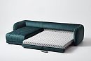 "Kassel" диван с оттоманкой; раскл.; 6ML2MR; Выкатной Roll-out (1350*2000); левый; Tiffany 12+Tiffany 02 (гр.Т6/МТХ)