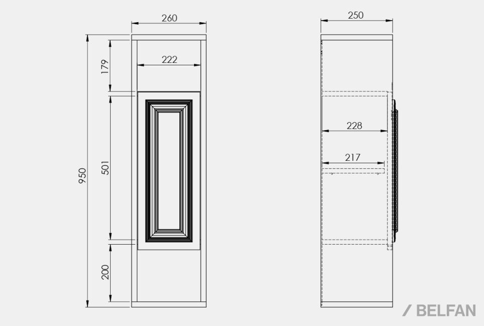 Шкаф настенный "Сакраменто" (левый) массив и шпон дуба, МДФ 3