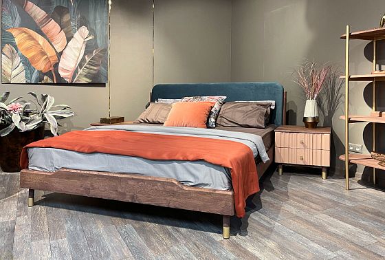 Кровать "Меридиан" (мягкое изголовье) массив дуба 5