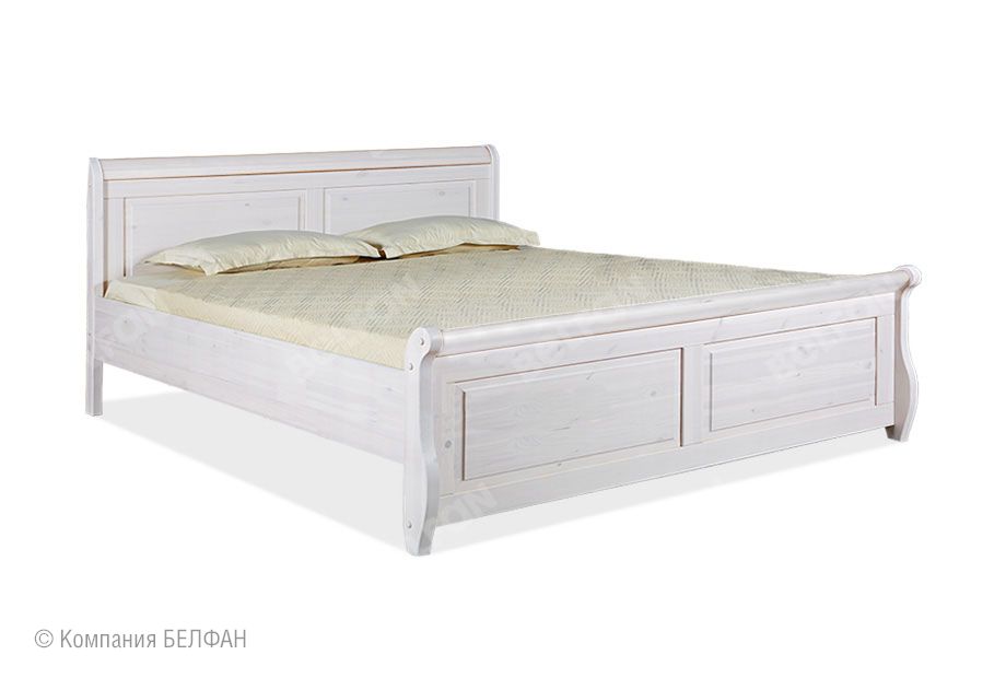 Кровать двуспальная "Мальта-М" 180 (без ящиков) массив сосны 1