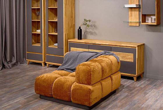 Тумба "Уоллстрит" 3 массив дуба, МДФ 6