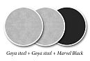 "Ferre" диван 3-х местный; раскл.; 3М; "Пружинный блок" (2000х1400); Goya-steel+Goya-steel+Marvel Black (гр.2) АРБ