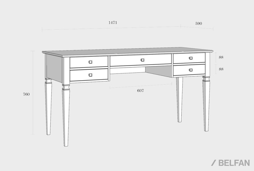 Стол письменный "Ольса-С" 005 массив сосны 5