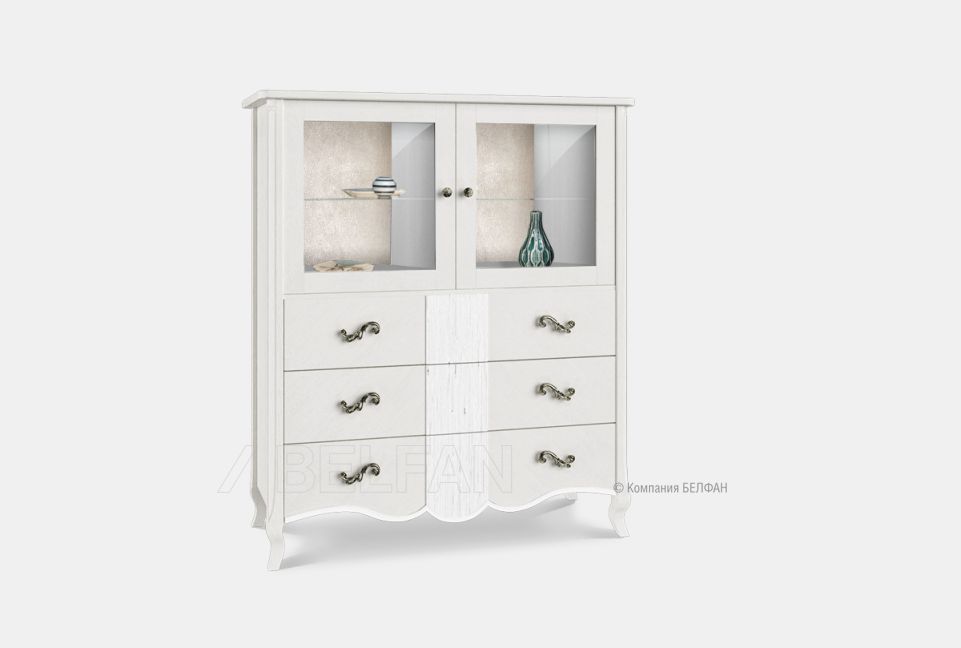 Тумба высокая "Katrin"; альба с серебряной патиной