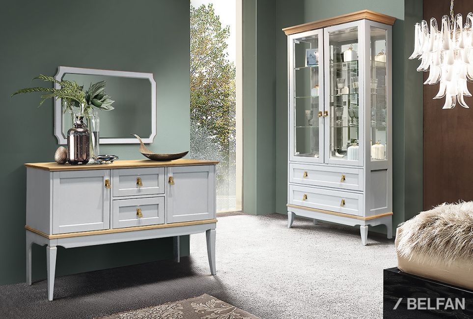 Витрина 2-х дверная "Стюарт" массив и шпон дуба 3