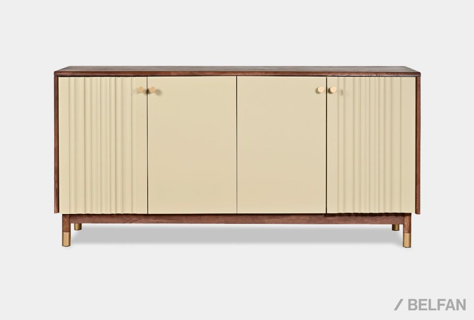 Тумба "Меридиан" 4 (комбинированная) массив дуба, МДФ 7