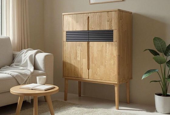 Тумба высокая "Wallstreet" массив дуба, МДФ 4