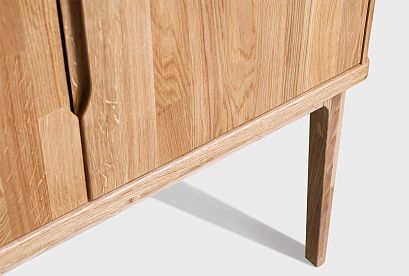 Тумба высокая "Уоллстрит"; *А-012.82; к-бейц-масло, ф-бейц-масло, вст-антрацит