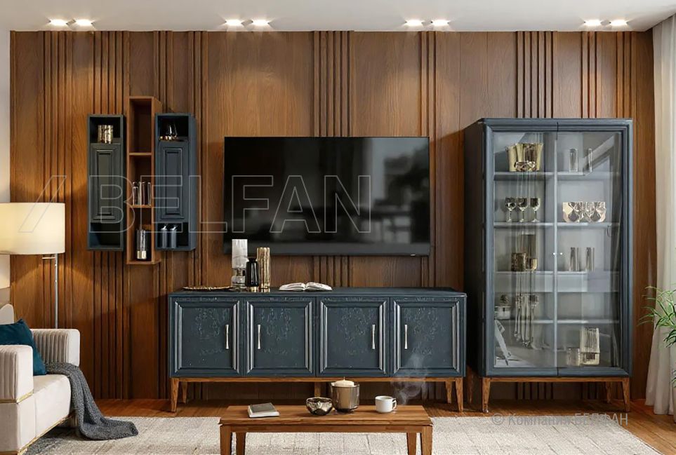 Витрина 2-х дв. "Сакраменто" массив и шпон дуба, МДФ 1